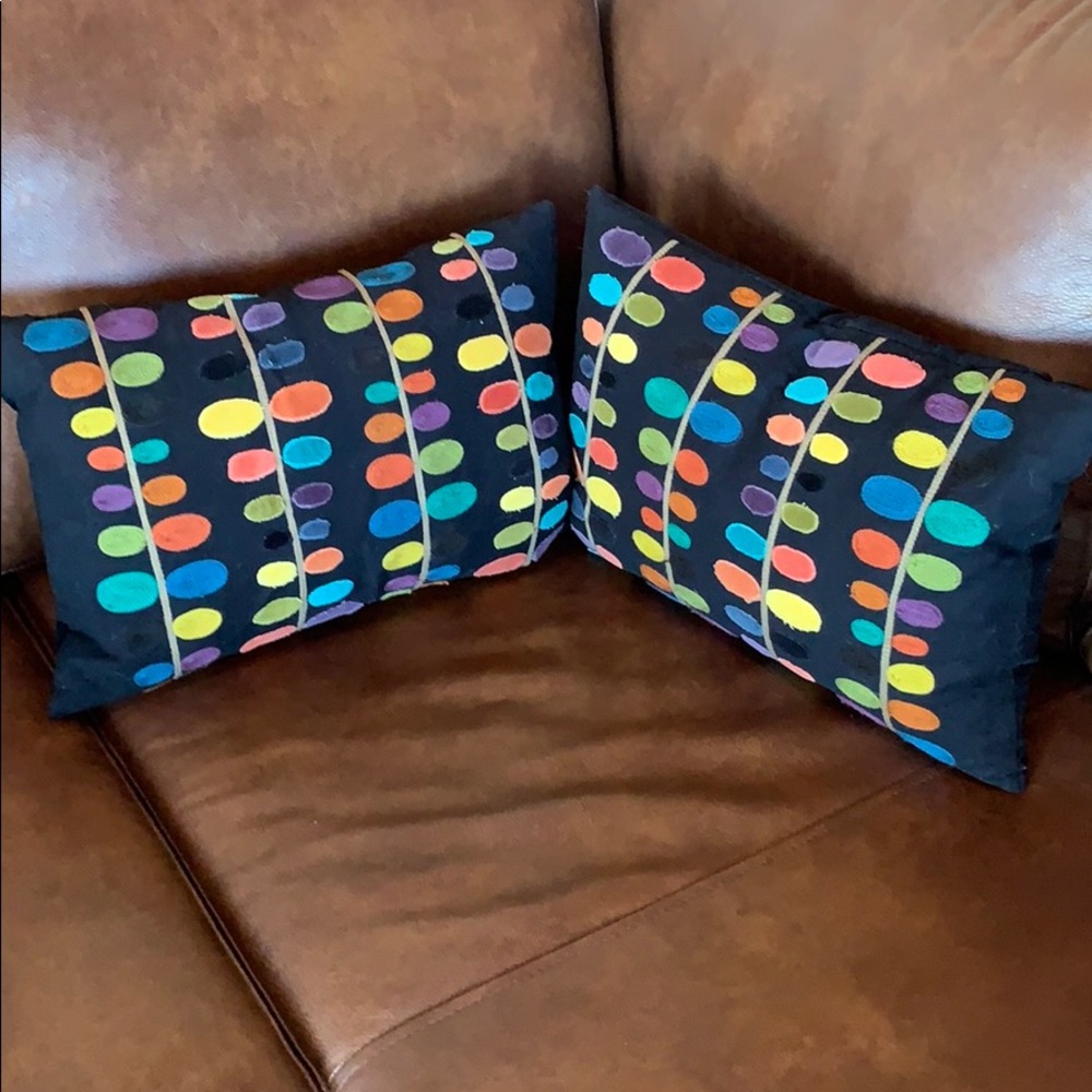 2 Pottery Barn decorative toss pillows